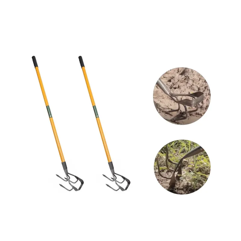 Falcon Iron Hand Weeding Cultivator FCHW-3077 With Steel Handle and Grip For Weeding(Pack Of 2)