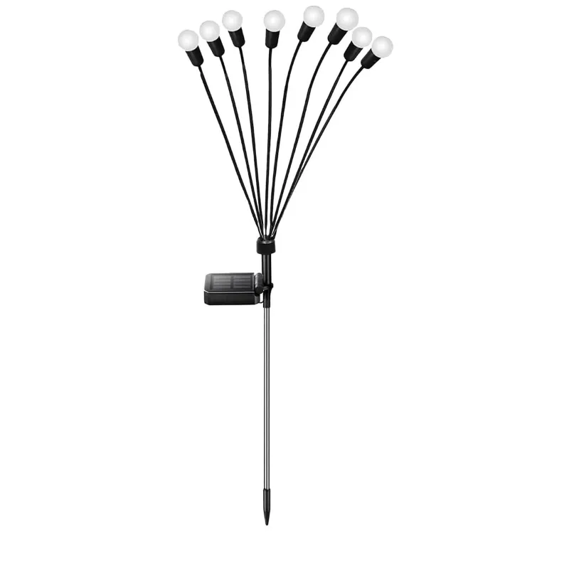 GIGAWATTS GW-301WW 8 LED Solar Firefly Plug-in Ground BIS Approved Decoration Light for Patio Lawn Backyards (Pack of 1)