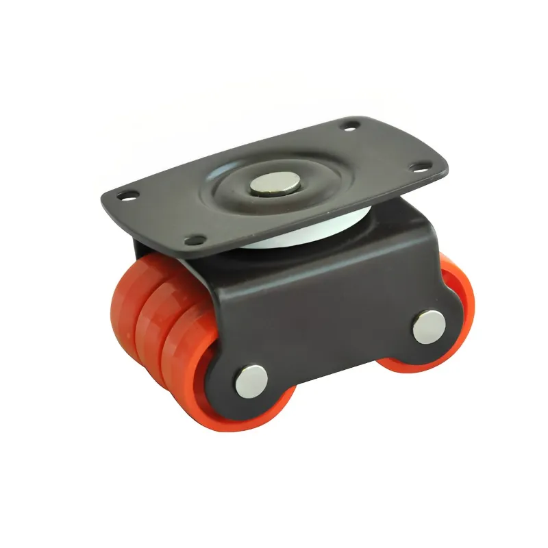 Ackwheel (A-5) 48mm Height Flat Radius Sixer Plate Type Caster Wheel With 360° Rotating Top Plate (Pack of 4)