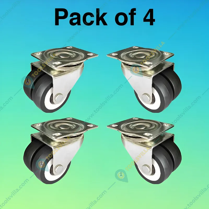 75mm Height Radius Flat Duel Bearing Double Puff Castor Wheel