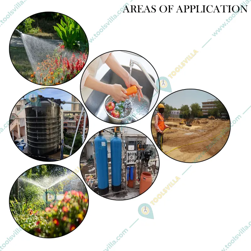 Accord (ASW-128 PP) 1 HP Single Phase Shallow Well Pump, 110 Feet Head, 25 x 25 mm - 1 Year Warranty