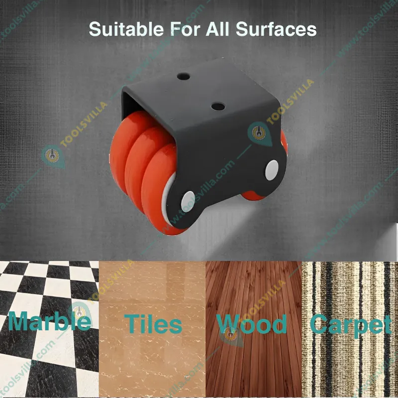 Ackwheel (A-2) Premium Quality Radius Flat Sixer Plate type Caster Wheel Steel & Plastics Material With 38 mm Height (Pack of 4)