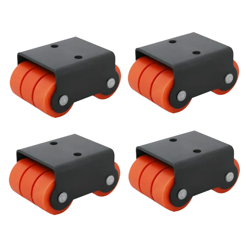 Ackwheel (A-4) Premium Quality Radius Flat Sixer Plate type Caster Wheel Steel & Plastics Material With 38 mm Height (Pack of 4)