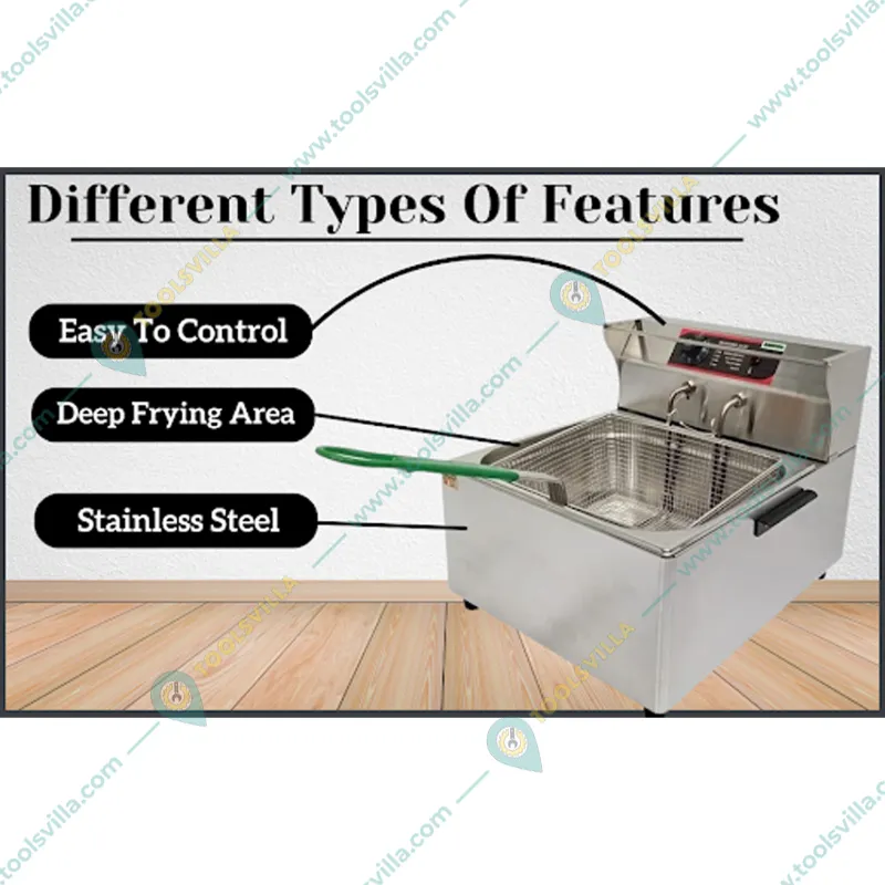 ADORMA DF 11L SGL Electric 11 Liter Deep Fryer With Analog Controls, 1800W with 1 Year Warranty 