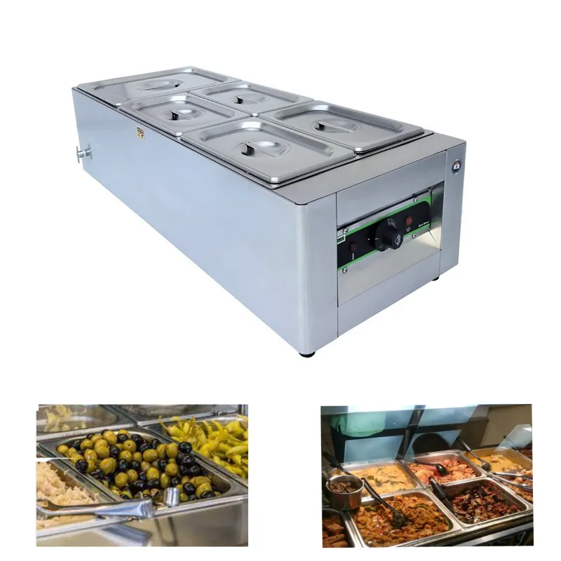 ADORMA BM 24, (1x8L, 4x4L) 24 Liters Bain Marie 5 Pot, 1200W, Stainless Steel SS304 water tank with 1 Year Warranty