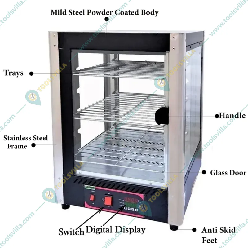 ADORMA FDW 50L DIGITAL Food Display Warmer, 600W with 1 Year Warranty 