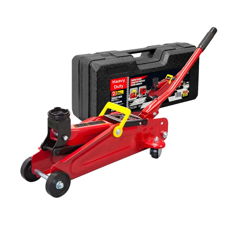 Premium Quality 2 Ton Capacity Hydraulic Trolley Jack with Box for Hatchback Cars, Sedans - 320 mm Maximum Lifting Height