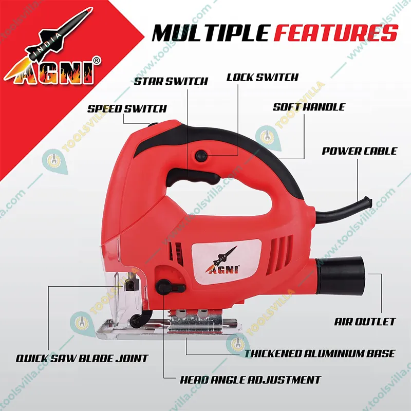 Agni 70 mm 710 Watt Professional Jigsaw Machine With Multiple Features, 3000 RPM (A1522)