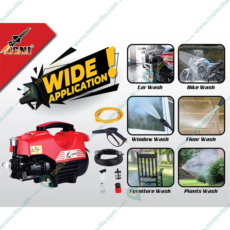 AGNI A1850 220 Bar Electric High Pressure Car Washer for Cars/Bikes, 2100W