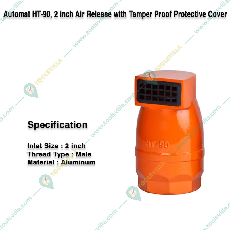 Automat HT-90, 2 inch Air/Vacuum Relief Valve used avoid damages in  pipes and accessories