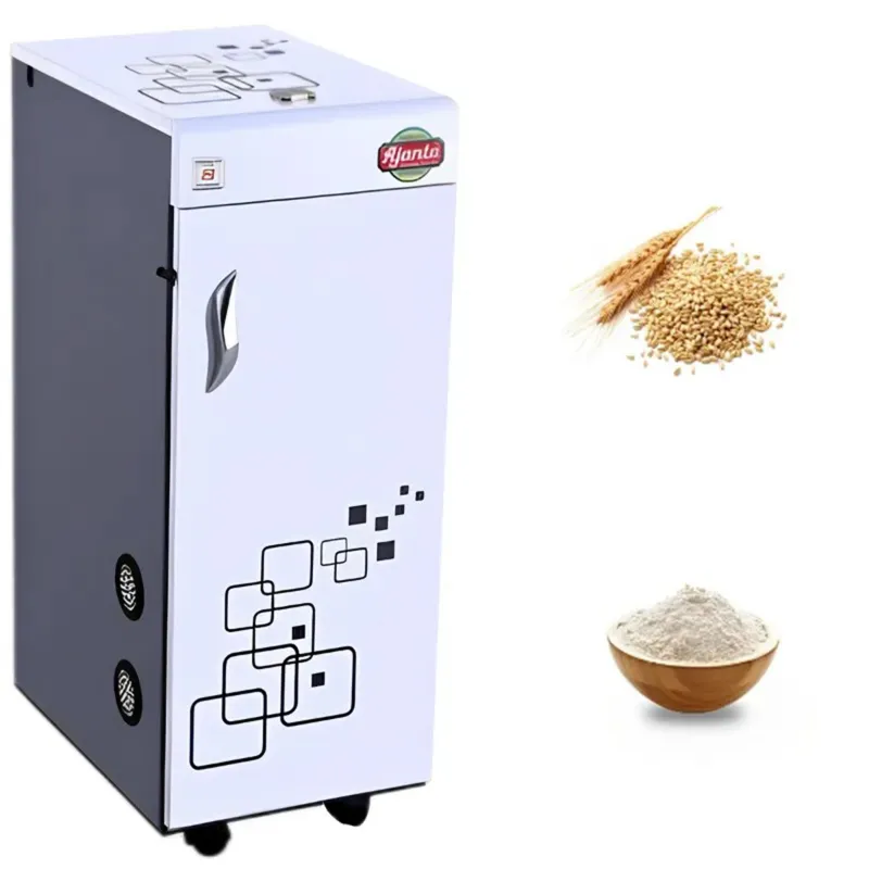 Ajanta SILVER SS 2HP Domestic Aata Maker/Flour Mill/Atta Chakki/Ghar Ghanti Machine 11-14 Kgs/hr Capacity With Free Accessories