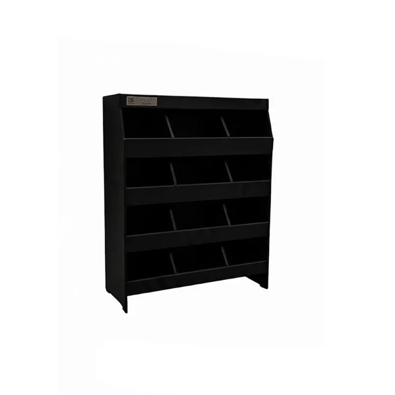 Alija 23 x 18 x 8 inch Metal Storage Rack With 4-Tier and 12 Compartments, Black