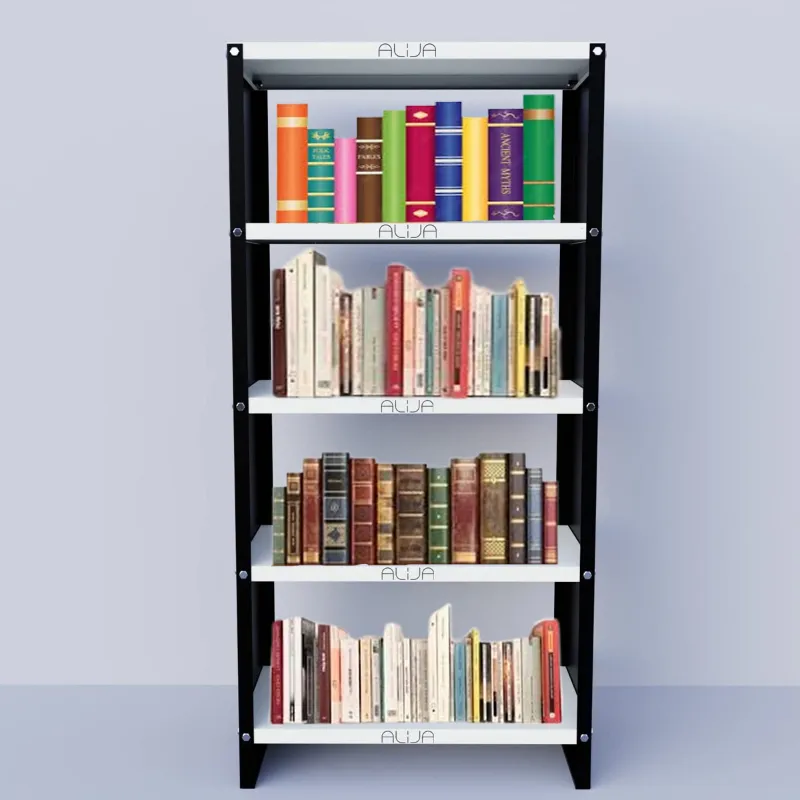 ALIJA 5 Shelves Solid Metal Bookcase/Library/Book Shelf/Rack 48 x 23 x 12 Inch