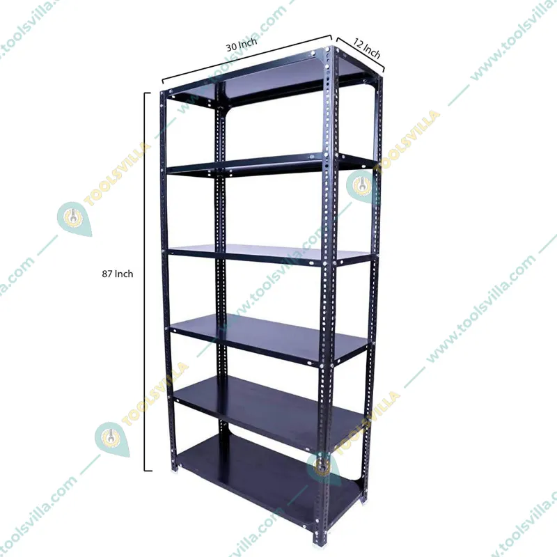 ALIJA 87 x 30 x 12 Inch 6 Shelves Multipurpose Adjustable Storage Rack With Accessories (24 Gauge Shelves & 18 Gauge Angle)