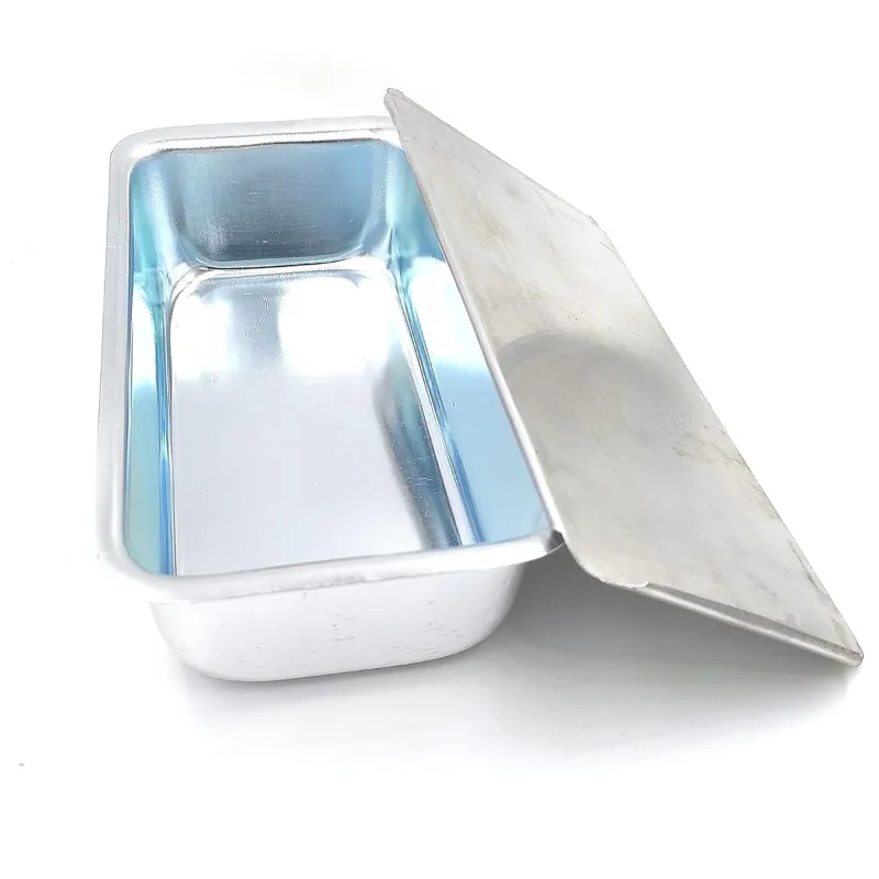 Prime Bakers and Moulders 1 Kg Aluminium Rectangular Baking Mould With Lid 