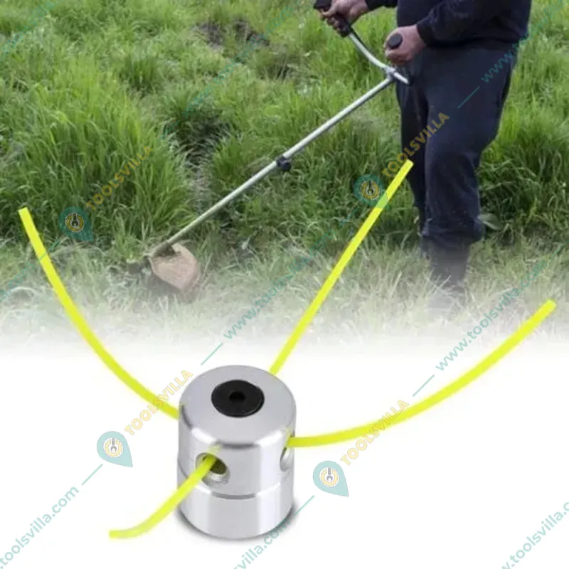 Weed Trimmer Head, Aluminum Grass Trimmer Head with 4 Lines For Petrol Brush Cutter(Quantity-2 Pieces)