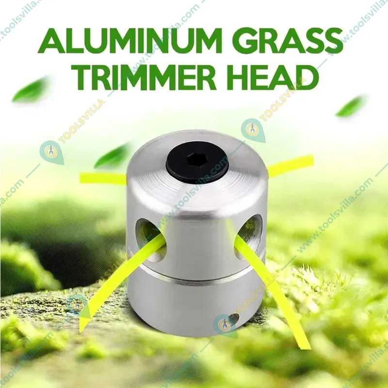 Weed Trimmer Head, Aluminum Grass Trimmer Head with 4 Lines For Petrol Brush Cutter(Quantity-2 Pieces)