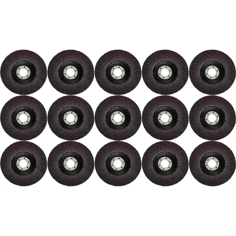 Combo of 4 inch Cut-off Wheel, Grinding Wheel, and Flap Disc Grit #80 for Angle Grinder(Pack-15 pcs)