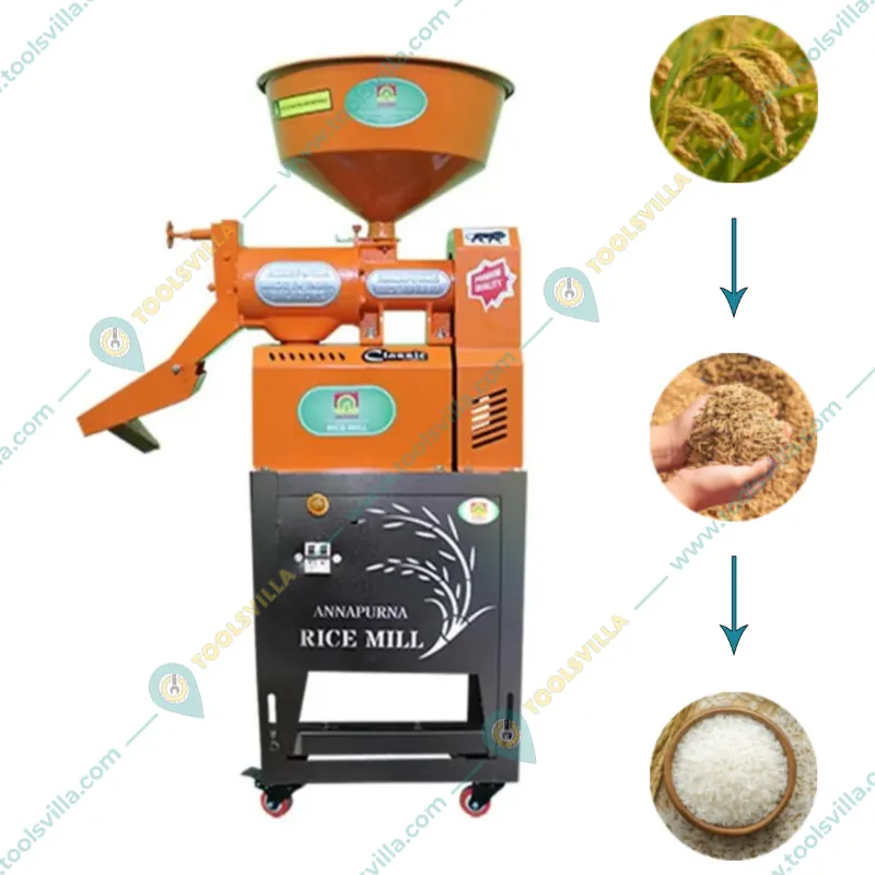 Annapurna 3HP Mini Rice Mill with 120 -170 Kg/Hr Production Capacity