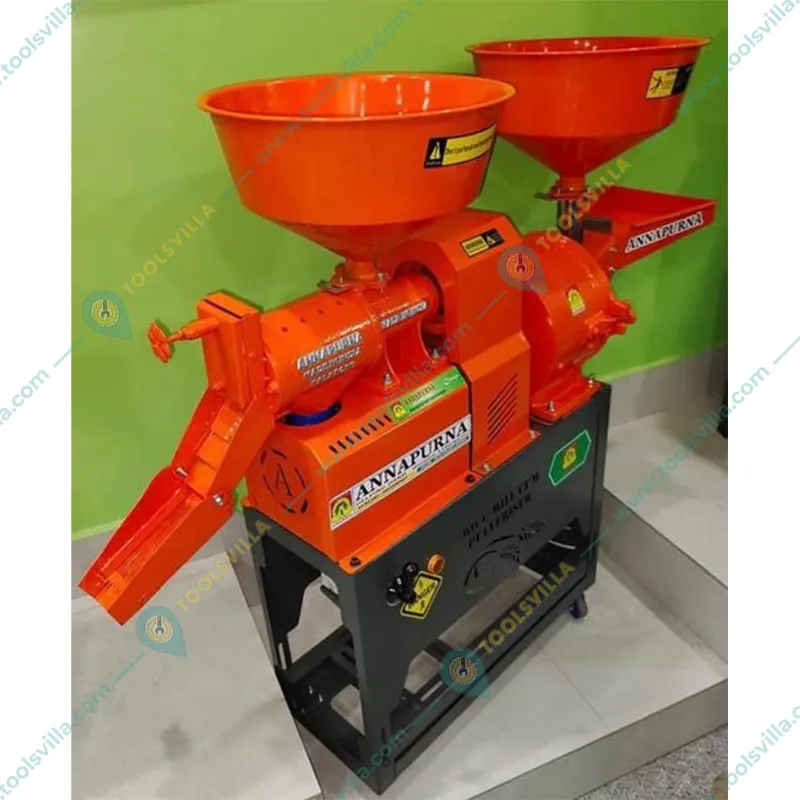 Annapurna Combined Rice & Flour Mill With 3 HP Motor & 6 Jali, 150 Kg/hr Paddy & 25 Kg/hr Flour