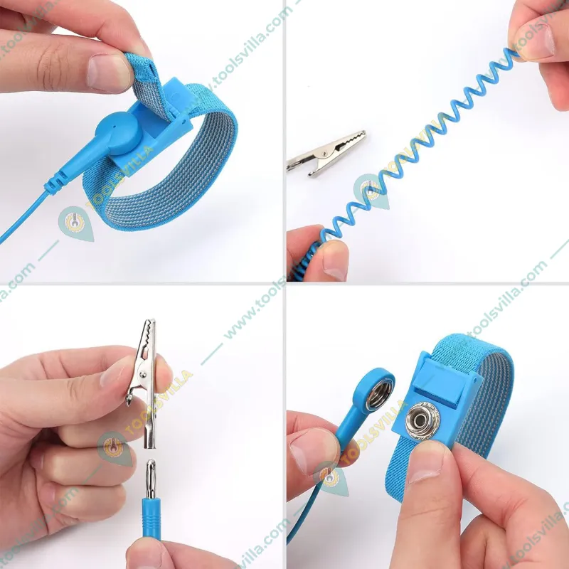 Premium Quality Pack of 5 Wristband - Anti-Static [ESD] Safe Discharge With Grounding Cord