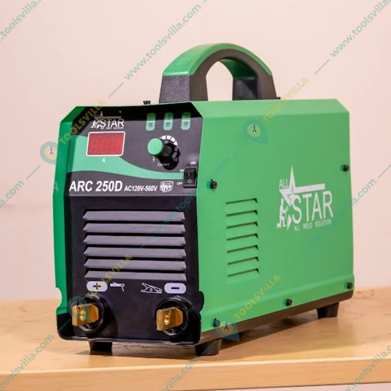 ALL Star Arc 250D Green Color MMA Welding Machine With Electrode Holder & Earthing Cable With Clamp