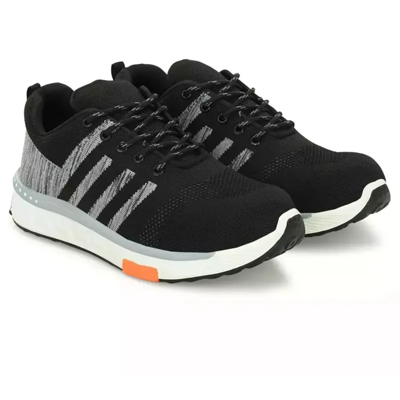 ArmaDuro AD1024 Grey & Black Knitted AirMix Sole Steel Toe Safety Shoes(Size-6)