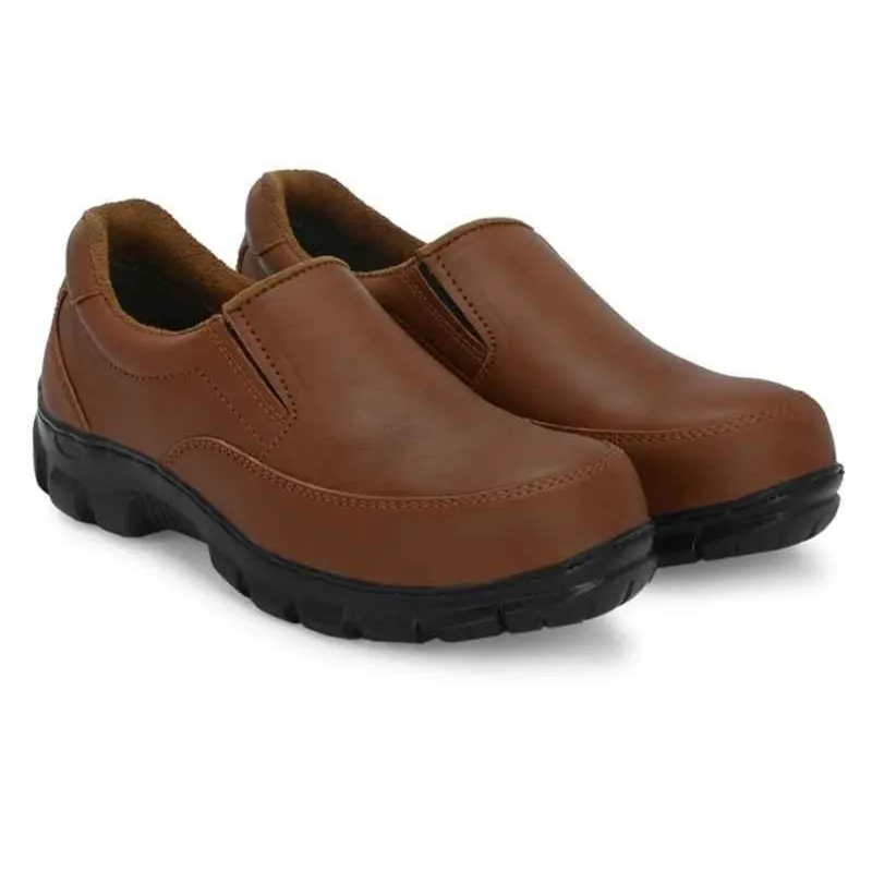 ArmaDuro AD1029 Tan Leather Steel Toe Safety Shoes(Size-6)