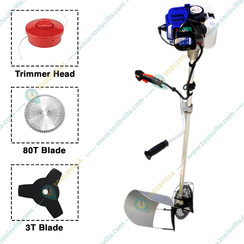 Aspee CHS35-2S, 1.5HP Sidepack Brush Cutter of 2 Stroke Engine with Accessories
