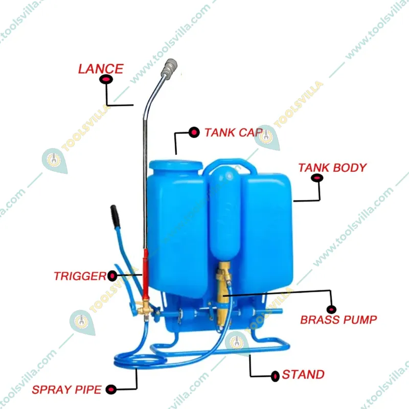 Aspee 16 L Hi-Tech Manual Knapsack Sprayer with Stainless Steel Spray Lance
