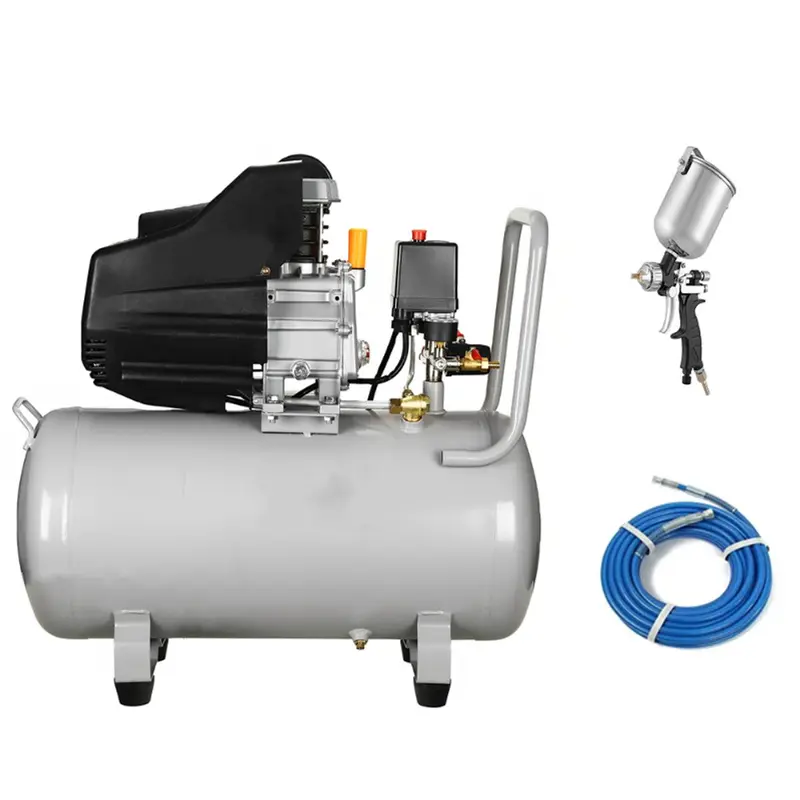 30 Litres Air Compressor with 2 HP Motor, 116 psi Max. Pressure and 120 LPM With Paint Gun and Pipe