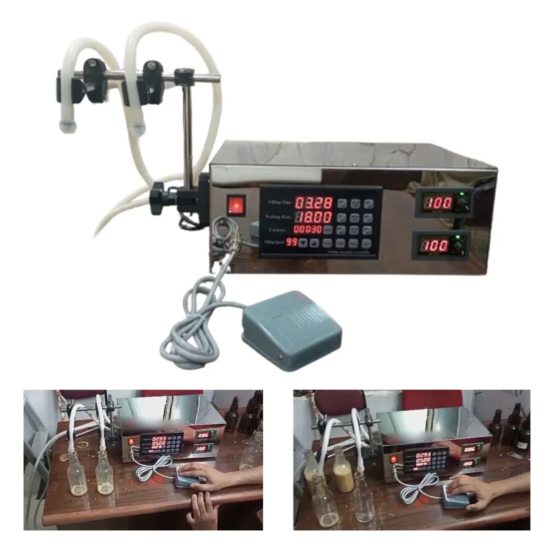 Heavy Duty LT130 Double Head 10 to 5000ml Liquid Filling Machine (with Free Accessories)