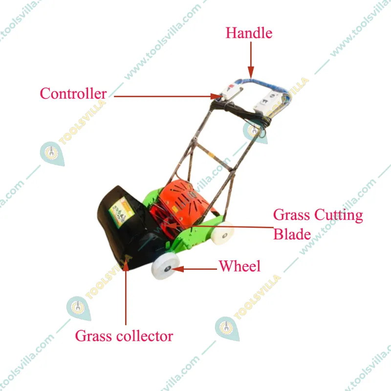 Passi PLM-003, Made In Punjab 14 Inch Semi Automatic Electric Lawn Mower With 0.5 HP Crompton Greaves Motor 