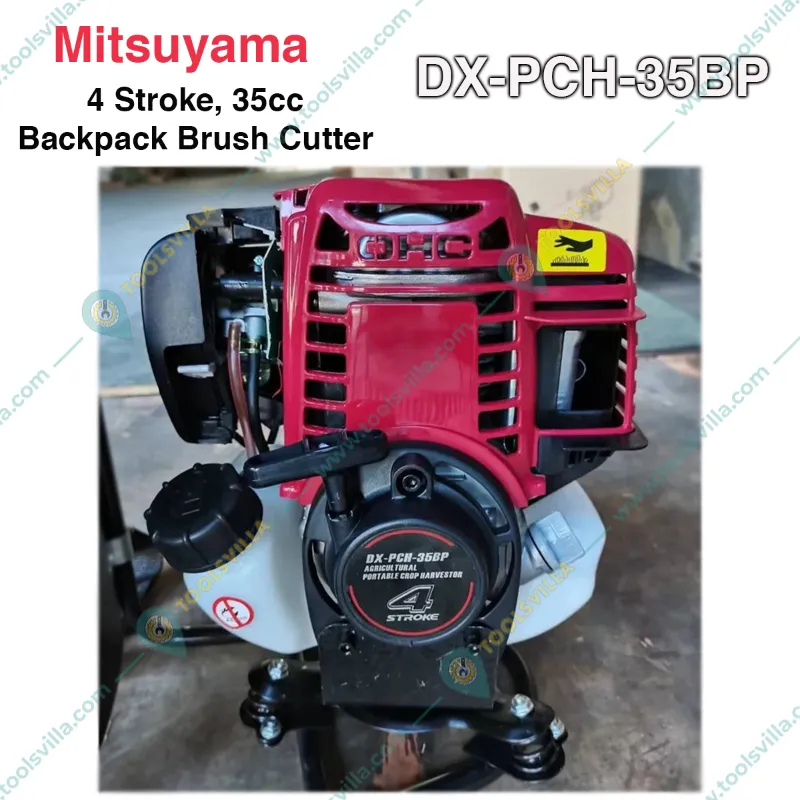Mitsuyama DX-PCH-35BP, 4 Stroke Backpack Brush Cutter of 0.8KW, 35 cc Engine