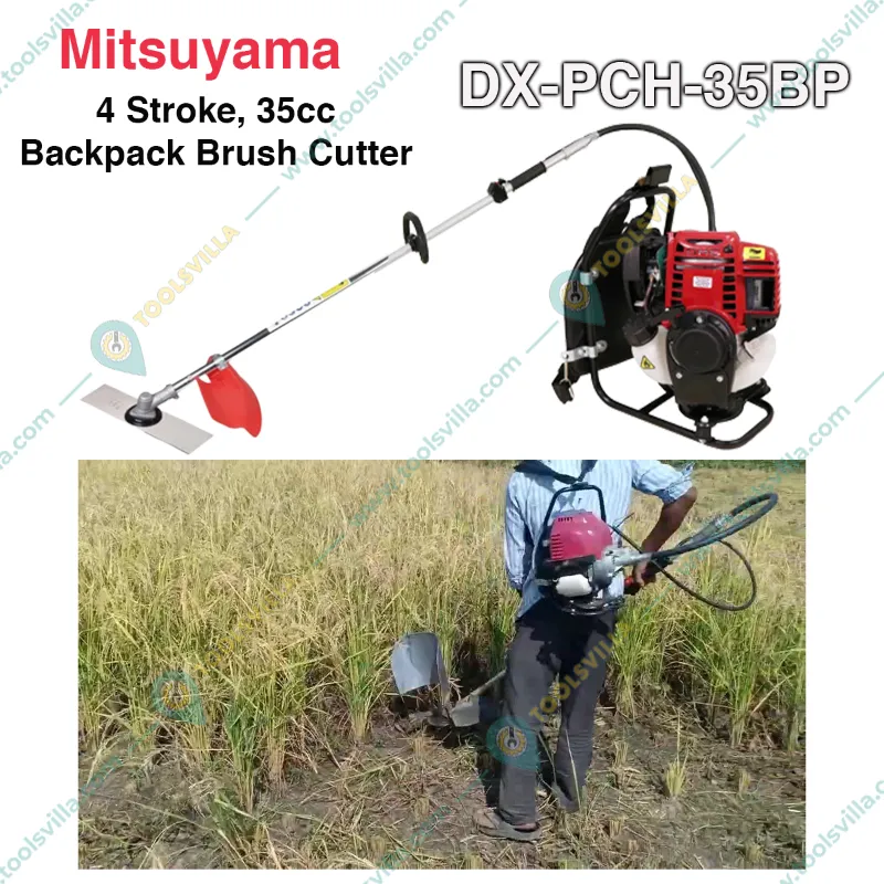 Mitsuyama DX-PCH-35BP, 4 Stroke Backpack Brush Cutter of 0.8KW, 35 cc Engine