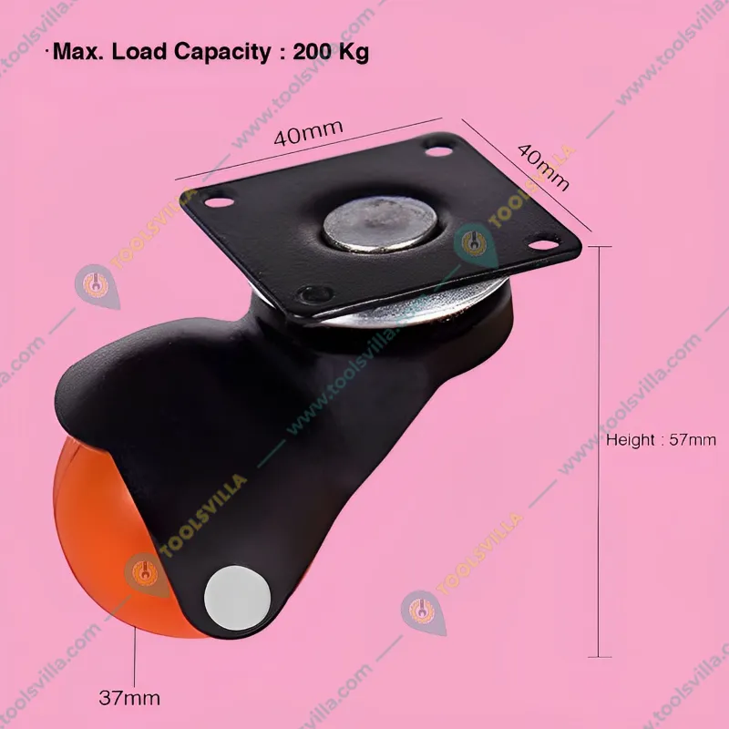 Ball Castor Wheel with Plate PPCP 200 Kg Load Capacity