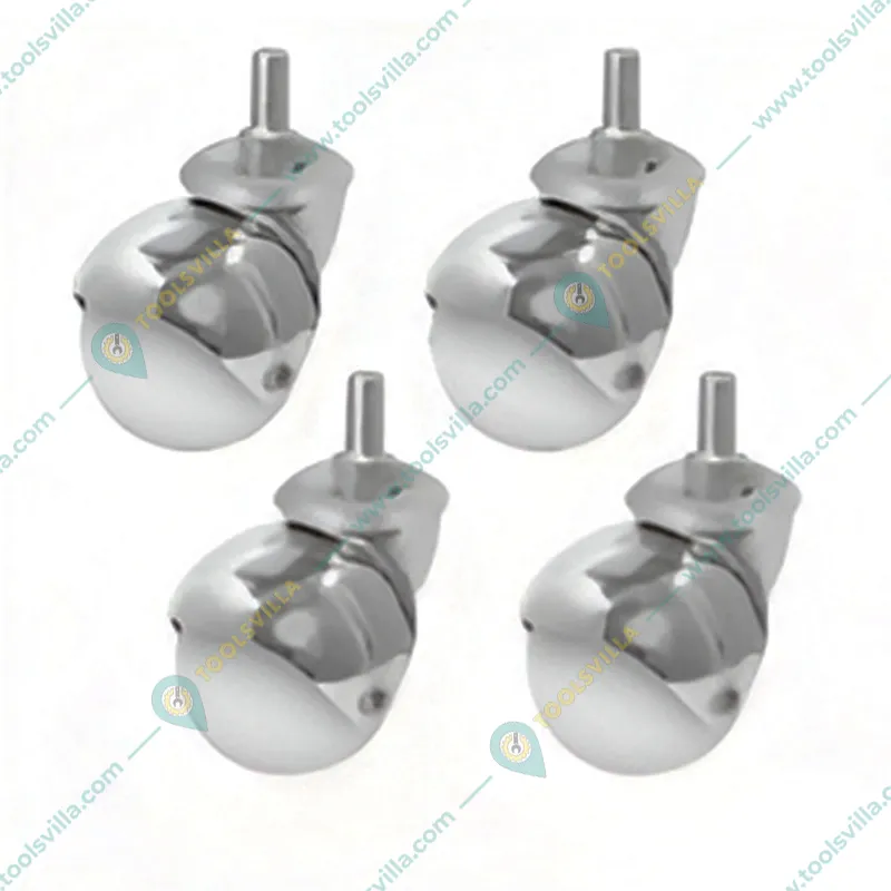 Prakash 4 Pieces 50 MM Thread Type Ball Caster Wheel 