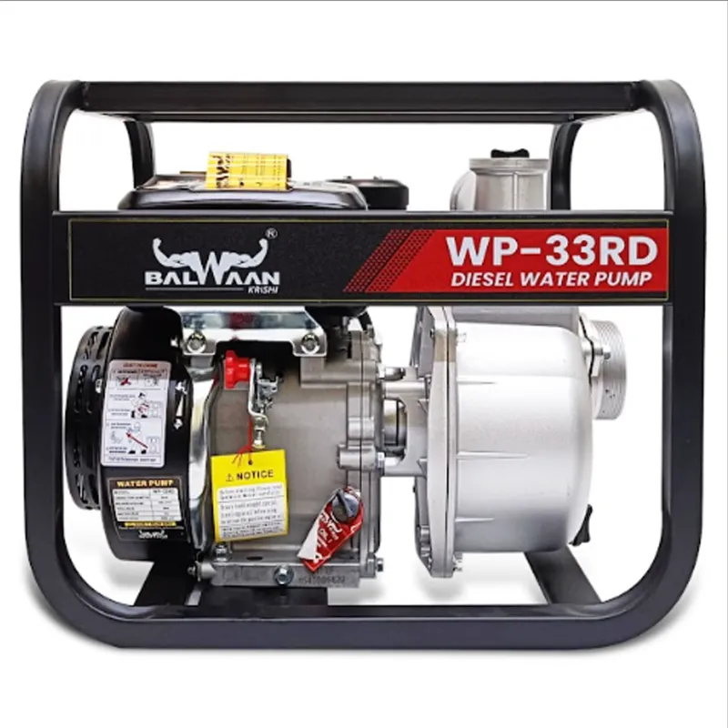 Balwaan WP-33RD Premium 3x3 Inch Diesel Water Pump, 7 HP 4-Stroke Engine | Ideal For Irrigation & Agricultural Use