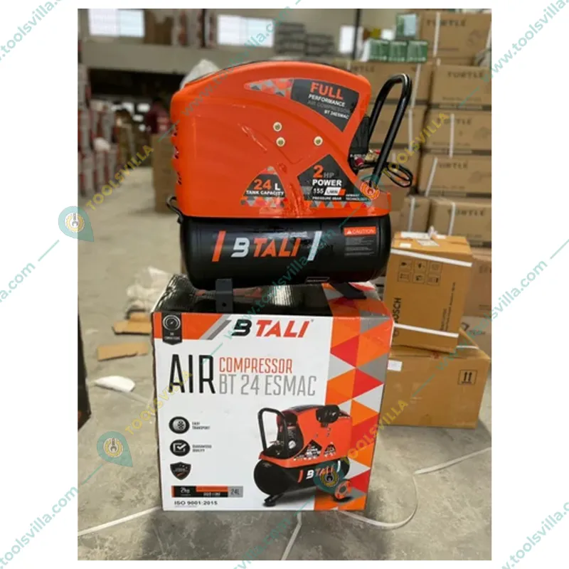 BTALI 24 Liters Air Compressor With 2 HP Motor, 115 psi Max. Pressure and 155 LPM Max. Flow (BT 24 ESMAC)