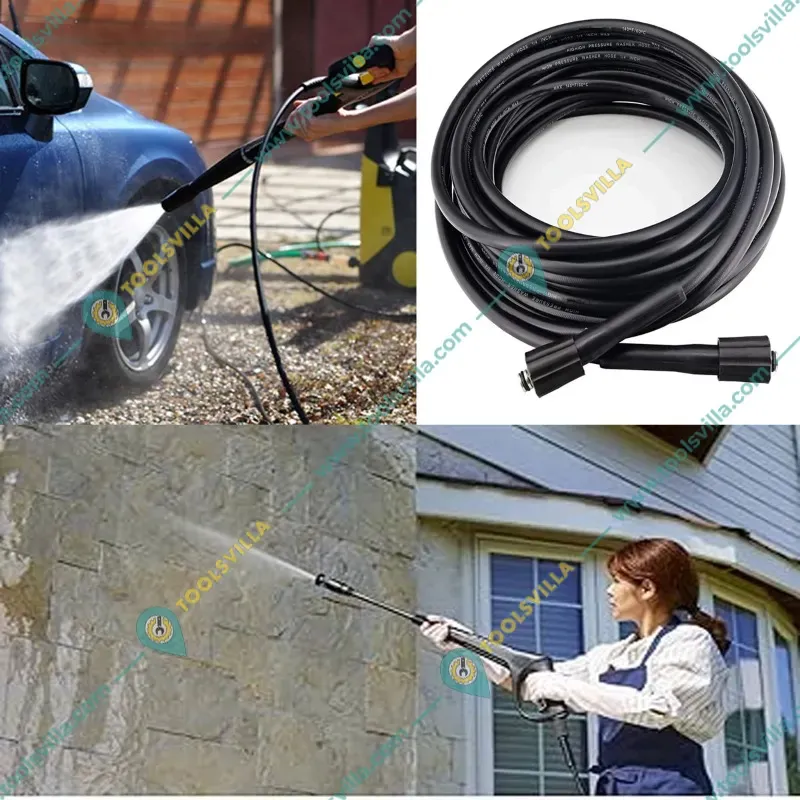 Btali High Performance Working Hose Pipe for Car Washer(Length-6 Meter)
