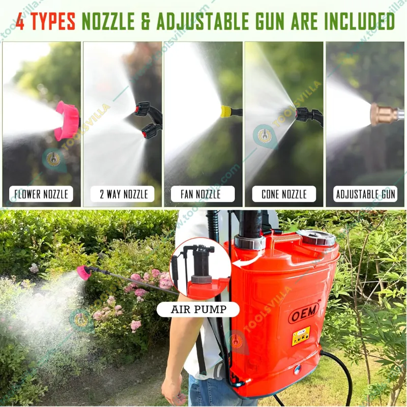 OEM 2in1 Battery and Manual Operated 20L Agriculture knapsack Sprayer with Free Gun for Agriculture Use