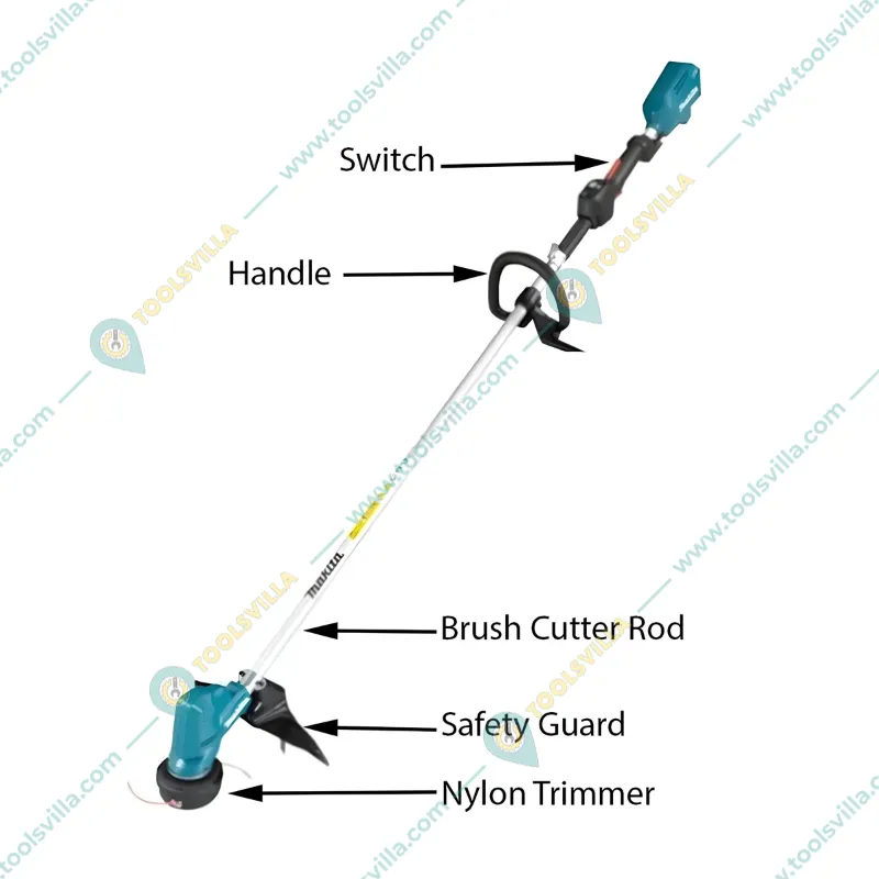 Makita DUR190LRT1, 240 Watt 18V Cordless Grass Cutting Machine with 2 Batteries and 1 Charger