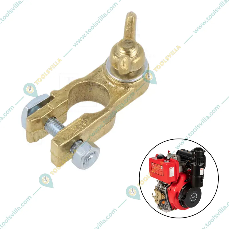 Battery Clamp (2 Pcs) Terminal  For 4 stroke 9 HP  (186F) Diesel Power Tiller / Cultivator, 186F-037