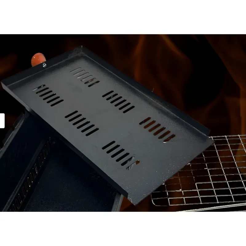 12.8x7.5 inch Cast Iron Charcoal Tray for NE GRILLS Tabletop Charcoal Barbeque Grill 