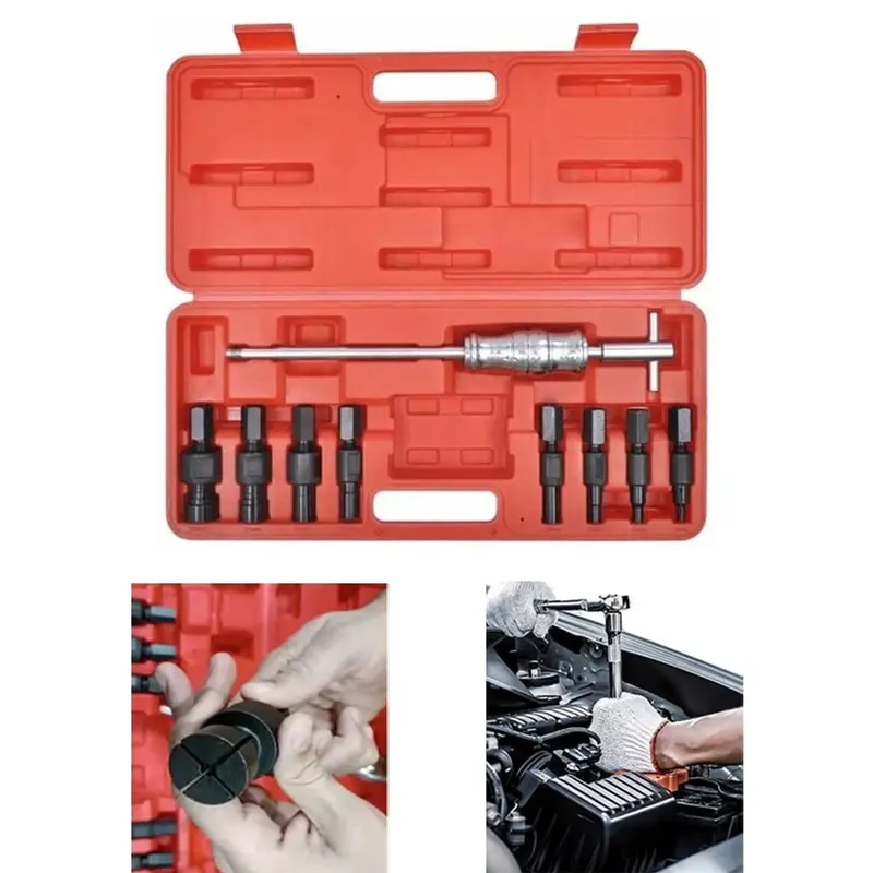 9 Pcs Blind Hole Bearing Puller Tool Set with 8 Expandable Collets 8-32mm