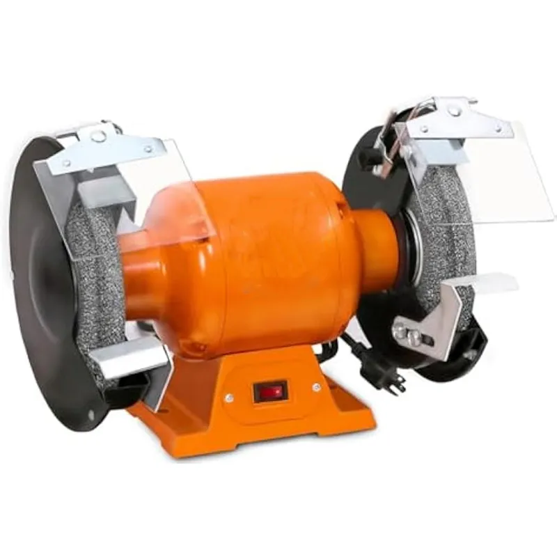 XLNT 200mm 350 Watt Powerful Bench Grinder, 2950 RPM (XTBG-56-350)