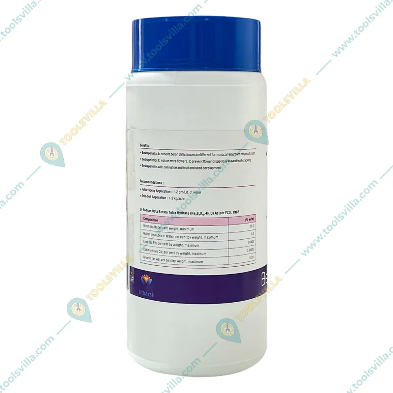 Utkarsh BeShape (Disodium Octaborate Tetrahydrate- Boron 20%, 100% Water Soluble | EDTA Chelated Fertilizers) | 1 kg(Pack-1 x 1 kg)
