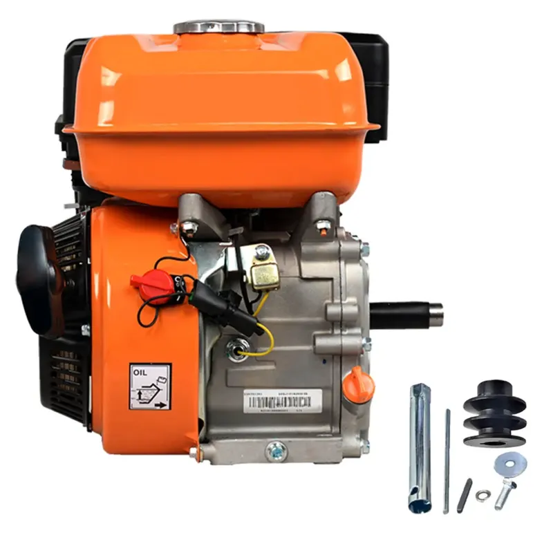 Bharat Saarthi 196CC 7Hp 4 Stroke Single Cylinder Air Cooled Recoil Start Petrol Engine With Accessories, 3.5L Fuel Tank 