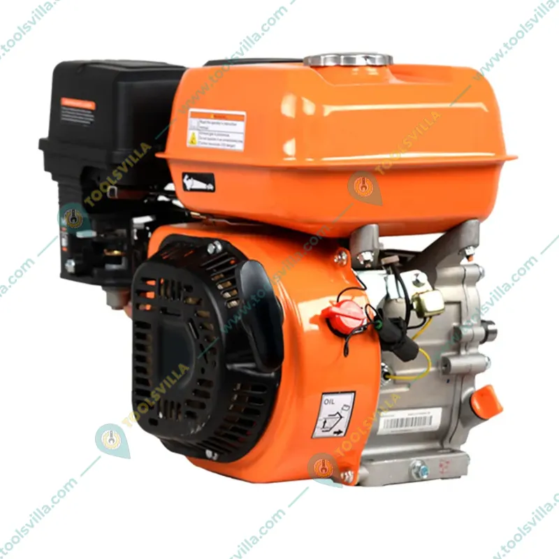 Bharat Saarthi 196CC 7Hp 4 Stroke Single Cylinder Air Cooled Recoil Start Petrol Engine With Accessories, 3.5L Fuel Tank 