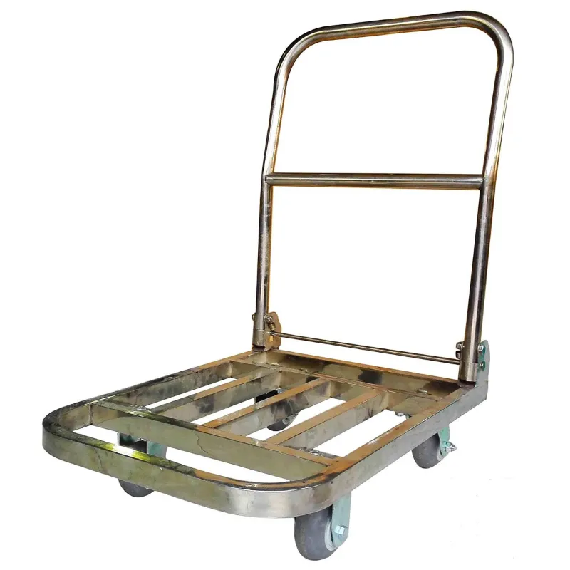 Bigapple 300 KG Capacity Heavy Duty Grid Platform Trolley-100 x 60 Cm (‎WH1-300-SS-SQT)